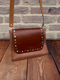 Cartera combinada en cuero legítimo.